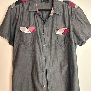 Eighty Eight Gray Shirt with Red and White Accents